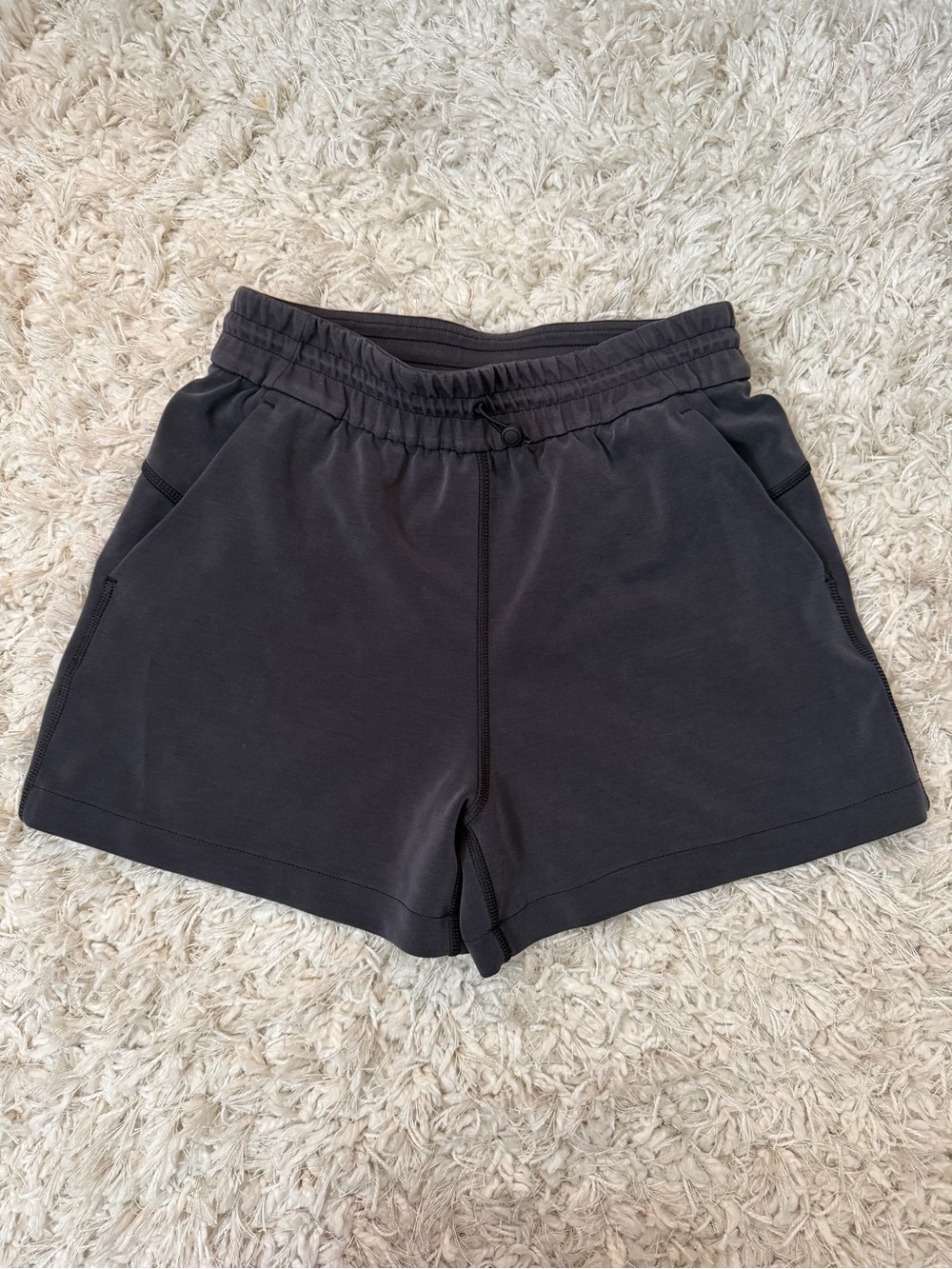 lululemon athletica Charcoal Elastic-Waist Athletic Shorts